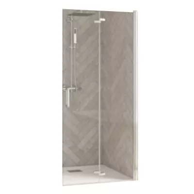 Paroi de douche pliante Smart Design Solo S 70cm verre transparent profil� Chrom� - KINEDO R�f. PA90190CTNE