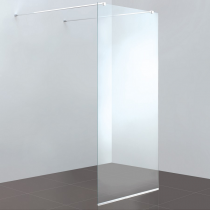 Paroi fixe Clear 120cm verre transparent profilé Chromé - OZE Réf. CLEAR120