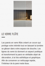 Paroi fixe Contra 100cm verre flute profilé Chromé - Jacob Delafon Réf. CE22W100S1-GA