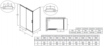 Paroi fixe Contra 100cm verre Transparent profilé Chromé - Jacob Delafon Réf. E22FC100-GA