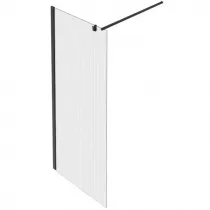 Paroi fixe Contra 140cm verre flute profil&eacute; Noir mat - JACOB DELAFON R&eacute;f. CE22W140S1-BL