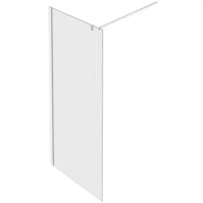 Paroi fixe Contra 90cm verre flute profil� Blanc mat - Jacob Delafon R�f. CE22W90S1-BLT
