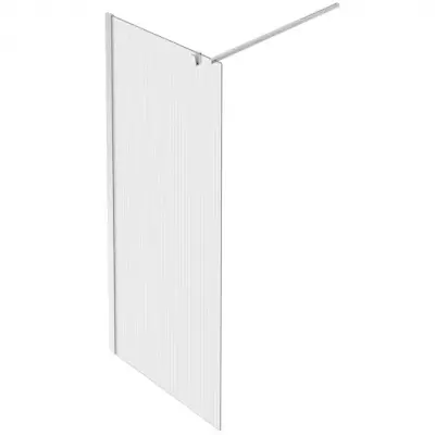 Paroi fixe Contra 90cm verre flute profil� Chrom� - Jacob Delafon R�f. CE22W90S1-GA