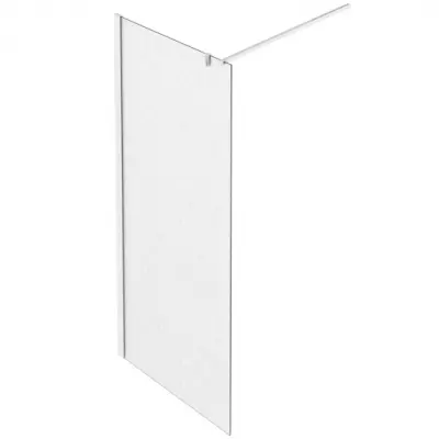 Paroi fixe Contra 90cm verre textile profil� Blanc mat - Jacob Delafon R�f. CE22W90S2-BLT