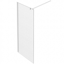 Paroi fixe Contra 90cm verre textile profilé Blanc mat - Jacob Delafon Réf. CE22W90S2-BLT