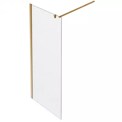 Paroi fixe Contra 90cm verre textile profil� Laiton bross� - Jacob Delafon R�f. CE22W90S2-2MB