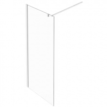 Paroi fixe Contra 90cm verre transparent profilé Blanc mat - Jacob Delafon Réf. CE22W90-BLT