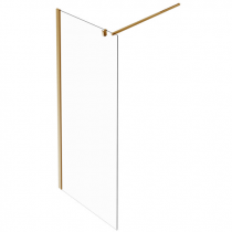 Paroi fixe Contra 90cm verre transparent profilé Laiton brossé - Jacob Delafon Réf. CE22W90-2MB