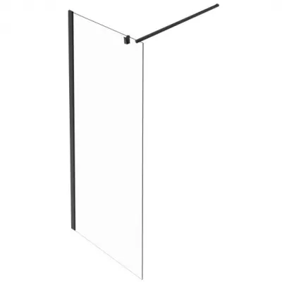 Paroi fixe Contra 90cm verre transparent profil� Noir mat - Jacob Delafon R�f. CE22W90-BL