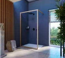 PAROI FIXE JAPANDI 90x200 CLAIR 4mm TRAITE BOIS Ss BARRETTE - Atelier du Bain R&eacute;f. JAPSSB90SCTW2