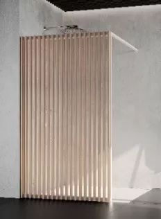 PAROI FIXE POUR CLAUSTRA L 140 X H 200 CM CLAIR TRAITE BLANC - Atelier du Bain R�f. PF140SCTL