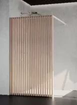PAROI FIXE POUR CLAUSTRA L 140 X H 200 CM CLAIR TRAITE BLANC - Atelier du Bain R&eacute;f. PF140SCTL