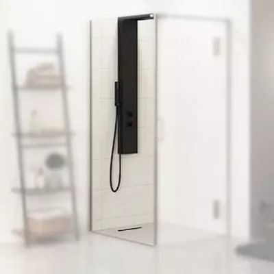 Paroi fixe retour Ekinox F 70cm profil� Inox verre transparent / profil� � gauche - KINEDO R�f. PA4250ITNEG