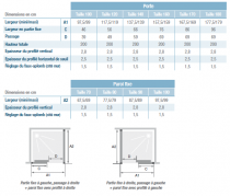 Paroi fixe retour Flat C+F 70cm profilé chromé verre transparent / profilé à gauche - KINEDO Réf. PA780CTNEG