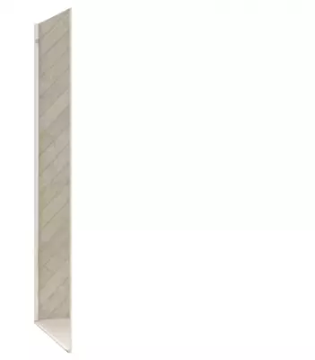 Paroi fixe retour pour porte coulissante Smart Design 70cm verre transparent profil�s Blanc - KINEDO R�f. PA90290BTNE