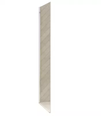 Paroi fixe retour pour porte coulissante Smart Design 85cm verre transparent profil�s Blanc - KINEDO R�f. PA90293BTNE