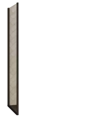 Paroi fixe retour pour porte coulissante Smart Design 90cm verre transparent profil�s Noir - KINEDO R�f. PA90294NTNE