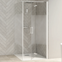 Paroi fixe retour Smart Design F 120cm verre Cosmos profilés Blanc - KINEDO Réf. PA90158BCOE