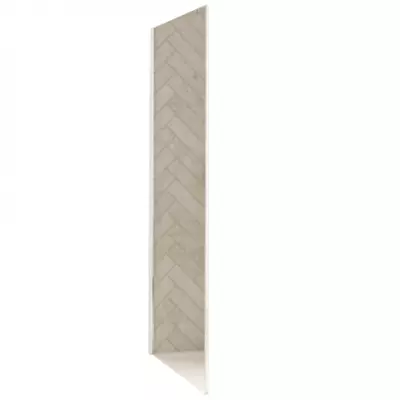 Paroi fixe retour Smart Design F 120cm verre transparent profil�s Blanc - KINEDO R�f. PA90158BTNE
