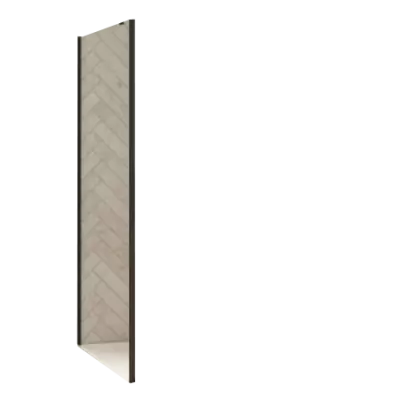 Paroi fixe retour Smart Design F 120cm verre transparent profil�s Noir - KINEDO R�f. PA90158NTNE