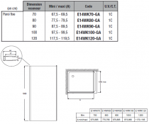 Paroi fixe Serenity 120cm verre transparent profilé Chromé - Jacob Delafon Réf. E14WK120-GA