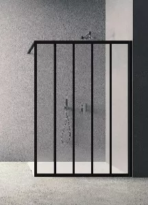 PAROI FIXE URBAN CLASSIC 90x200 CLAIR + SERI 4 mm TRAITE NOIR - Atelier du Bain R�f. URB90SCTLN