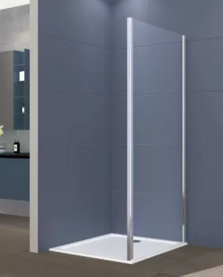 PAROI RETOUR FORDHAM+ 80X195 VERRE 6mm TRANSP TRAITE CHROME - Atelier du Bain R�f. FORUPPF8SCTCHR
