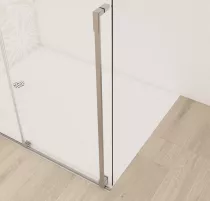 Paroi simple coulissante Solo C 140cm Verre transparent profilé Chromé  - KINEDO Réf. PA2531CTNE
