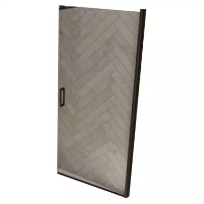 Paroi simple pivotante Smart Design Solo P 70cm verre transparent profil� Noir - KINEDO R�f. PA90170NTNE