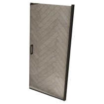 Paroi simple pivotante Smart Design Solo P 95cm verre transparent profilé Noir - KINEDO Réf. PA90175NTNE