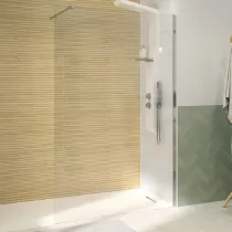 Paroi simple Solo 6 70cm verre transparent profilé Chromé  - KINEDO Réf. PA2400CTN