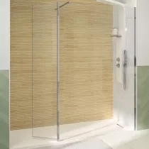 Paroi simple Solo 6 70cm verre transparent profilé Chromé  - KINEDO Réf. PA2400CTN