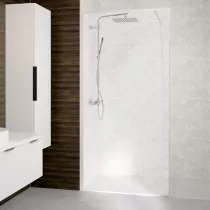 Paroi Solo Design+ 100cm verre tissage profilé Blanc grainé - KINEDO Réf. PA8242BGTSGE