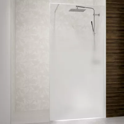 Paroi Solo Design+ 120cm verre cosmos profil� droite Blanc grain�  - KINEDO R�f. PA8243BGCOXED