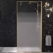 Paroi Solo Design+ 120cm verre cosmos profilé droite Or brossé - KINEDO Réf. PA8243DCOXED