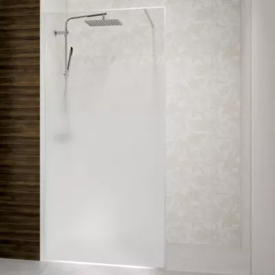 Paroi Solo Design+ 120cm verre cosmos profil� gauche Blanc grain� - KINEDO R�f. PA8243BGCOXEG