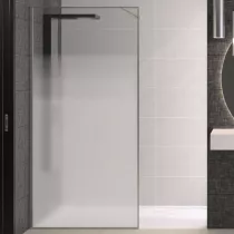 Paroi Solo Design+ 120cm verre cosmos profilé gauche Inox brossé - KINEDO Réf. PA8243ICOXEG
