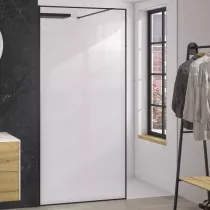 Paroi Solo Design+ 120cm verre cosmos profilé gauche Noir mat - KINEDO Réf. PA8243NMCOXEG