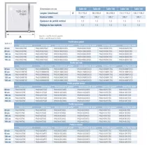 Paroi Solo Design+ 120cm verre transparent profilé Blanc grainé - KINEDO Réf. PA8243BGTNE