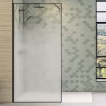 Paroi Solo Design+ 80cm verre cosmos profilé gauche Graphite brossé - KINEDO Réf. PA8240GCOXEG