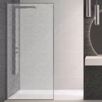 Paroi Solo Design+ 80cm verre tissage profilé Inox brossé - KINEDO Réf. PA8240ITSGE