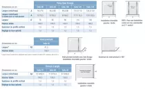 Paroi Walk-in Premium Solo Design 140cm verre flute profilé Graphite brossé - KINEDO Réf. PA8264GFLTE