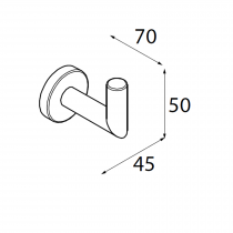 Patère Lissy Blanc mat - SALGAR Réf. 91240