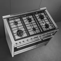 Piano de cuisson \ Opera PRO\  100 cm Inox- SMEG Elite R&eacute;f. A10G002PTX