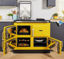 Piano de cuisson 100cm Rayburn Ranger 3 fours / Plaque de cuisson fonte + 2 induction Lin - AGA Réf. RRE100-3ILIN