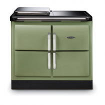 Piano de cuisson 100cm Rayburn Ranger 3 fours / Plaque de cuisson fonte + 2 induction Vert Olive - AGA Réf. RRE100-3IOLI