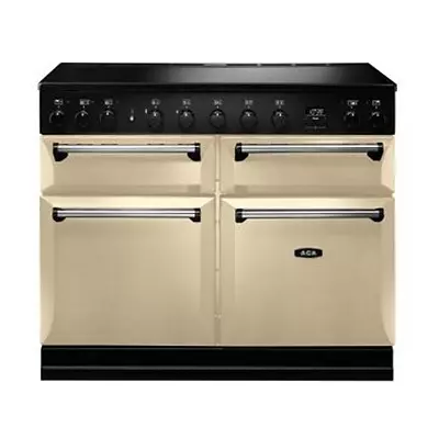 Piano de cuisson 110cm Master Chef Deluxe 2 fours XXL / 5 foyers induction Cr�me - AGA R�f. MDX110EICRM