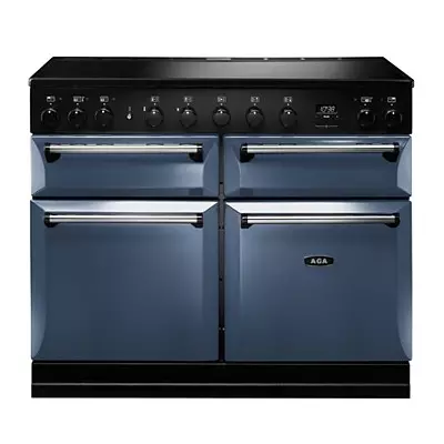 Piano de cuisson 110cm Master Chef Deluxe 2 fours XXL / 5 foyers induction Dartmouth Blue - AGA R�f. MDX110EIDAR/