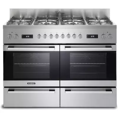 Piano de cuisson 120cm 2 fours catalyse /  6 foyers gaz Inox - ROSIERES R�f. RGM126D2X