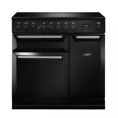 Piano de cuisson 90c Master Chef Deluxe 2 fours + grill / 5 foyers induction Noir - AGA R�f. MDX90EIBLK